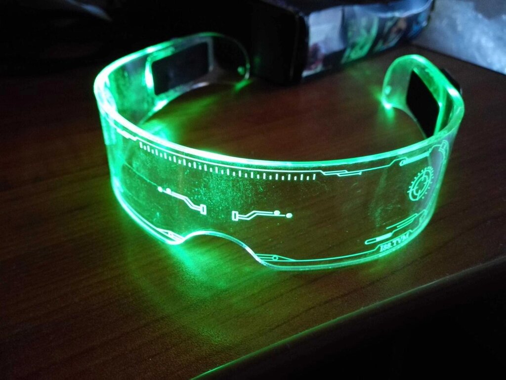 Рейв LED окуляри з кнопкою контролю - чоловічі, жіночі від компанії Artiv - Інтернет-магазин - фото 1