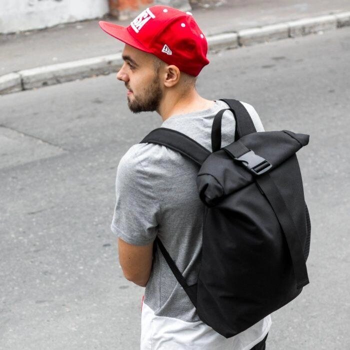Роллтоп рюкзак чоловічий міський HardBro стильний молодіжний з тканини від компанії Artiv - Інтернет-магазин - фото 1