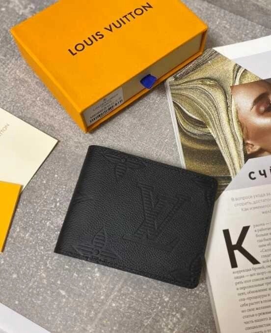 Шкіряний чорний гаманець Louis Vuitton гаманець Луї Віттон k406 від компанії Artiv - Інтернет-магазин - фото 1