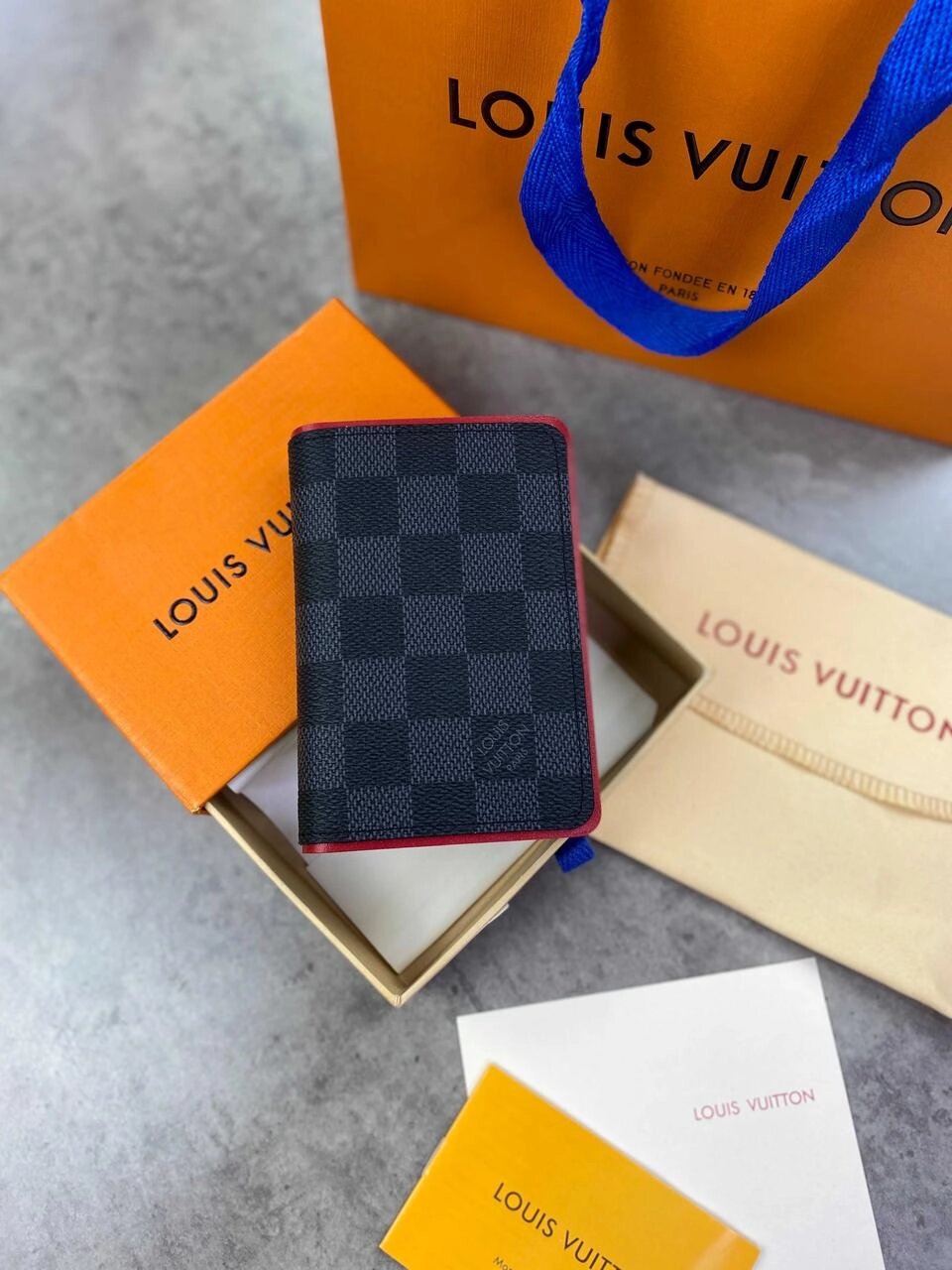 Шкіряний кардхолдер Louis Vuitton візитниця Луї Віттон гаманець k292 від компанії Artiv - Інтернет-магазин - фото 1