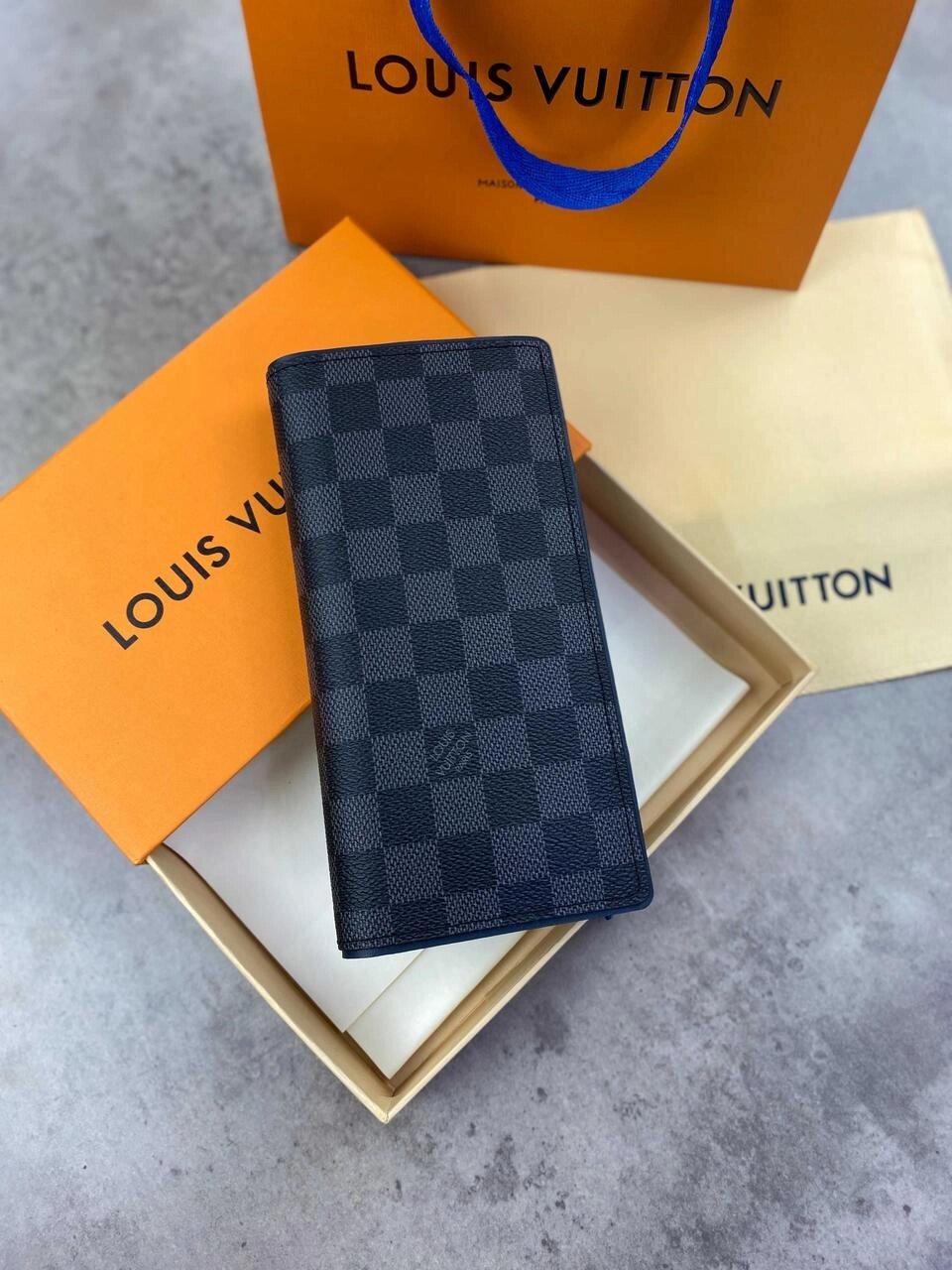Шкіряний органайзер Louis Vuitton чорний гаманець Луї Віттон клатч k335 від компанії Artiv - Інтернет-магазин - фото 1