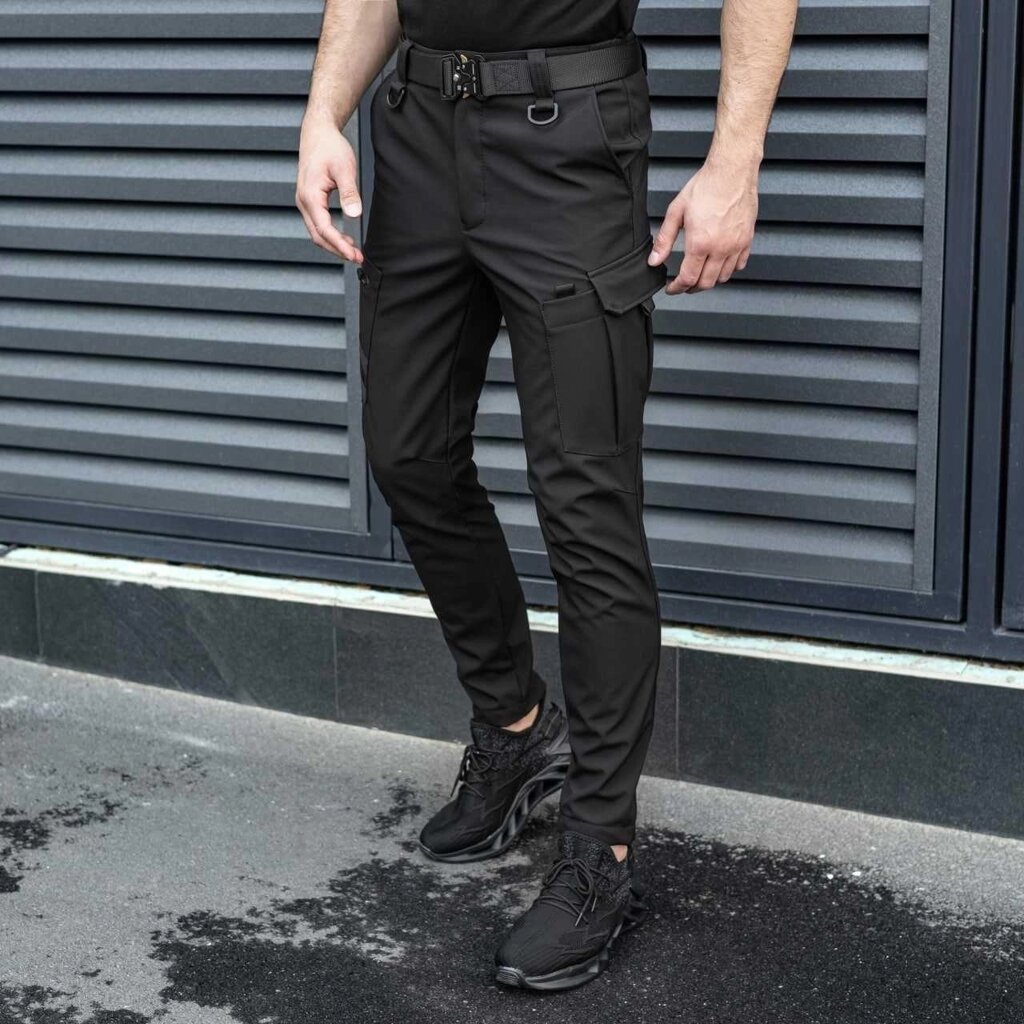 Штани Soft Shell зимові, софт йшов, штани чоловічі зимові чорні від компанії Artiv - Інтернет-магазин - фото 1