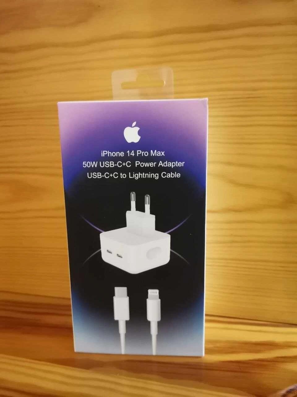 Швидка зарядка iPhone 14 Pro Max 50W USB-C+C від компанії Artiv - Інтернет-магазин - фото 1
