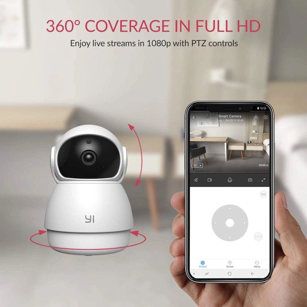 Smart камера YI dome Сamera 360 1080P White відеоняня смарт yi home від компанії Artiv - Інтернет-магазин - фото 1