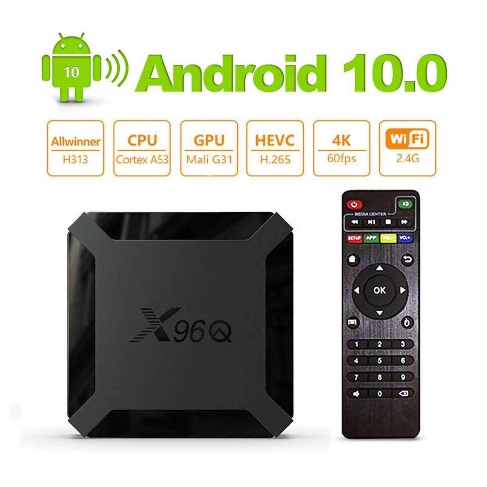 Смарт TV приставка X96Q TV Box Android 10.0/2800 доставка від компанії Artiv - Інтернет-магазин - фото 1