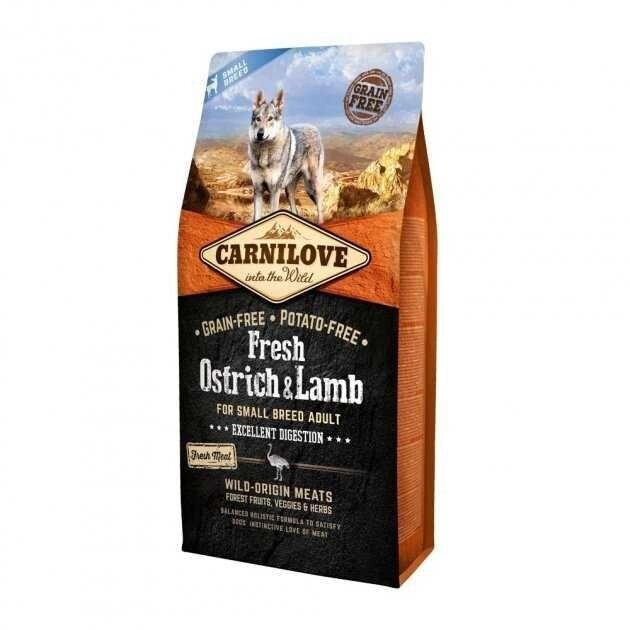 Сухий корм Carnilove Dog Adult Small Breed Fresh Ostrich & Lamb 6кг від компанії Artiv - Інтернет-магазин - фото 1