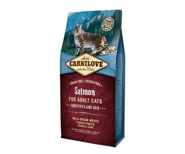 Сухий корм для кішок CarniLove Salmon Sensitive &amp, Long Hair 6 кг від компанії Artiv - Інтернет-магазин - фото 1