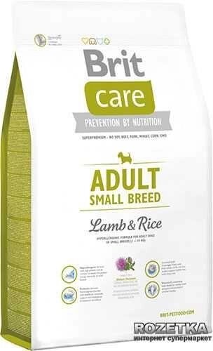 Сухий корм для собак дрібних порід Brit Care Adult Lamb &amp, Rice 3 кг від компанії Artiv - Інтернет-магазин - фото 1
