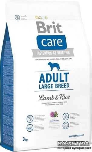 Сухий корм для собак великих порід Brit Care Adult Lamb &amp, Rice 3 кг від компанії Artiv - Інтернет-магазин - фото 1