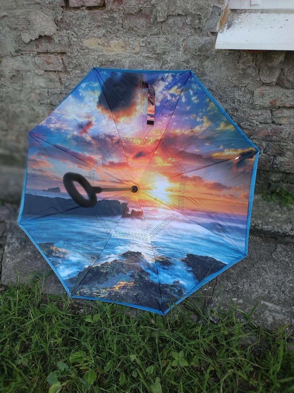 Суперякість! Атласна тканина/Зонтик навпаки Dolphin Крутий парасолька від компанії Artiv - Інтернет-магазин - фото 1
