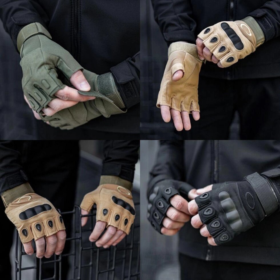 Тактичні перлини - тактичні рукавички хакі/чорна/руда від компанії Artiv - Інтернет-магазин - фото 1