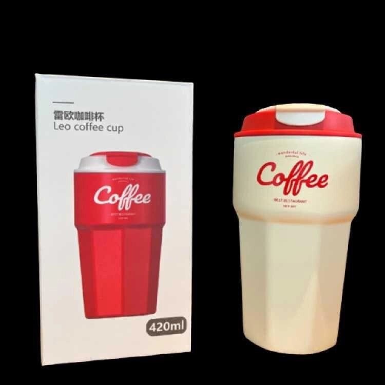 Термочашка Leo Coffee Cup,з нержавіючої сталі, різні кольори, 420 мл від компанії Artiv - Інтернет-магазин - фото 1