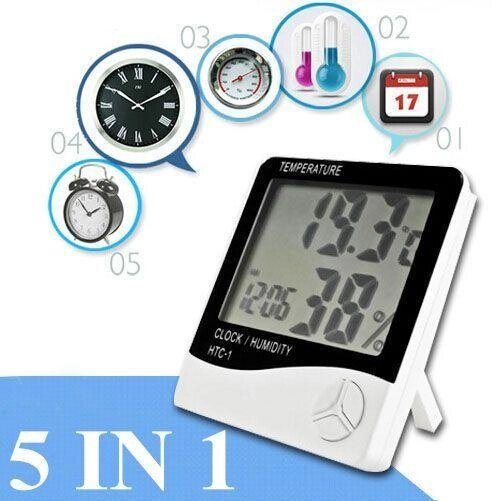 Термометр, гігрометр, годинник, будильник HTC-1 від компанії Artiv - Інтернет-магазин - фото 1