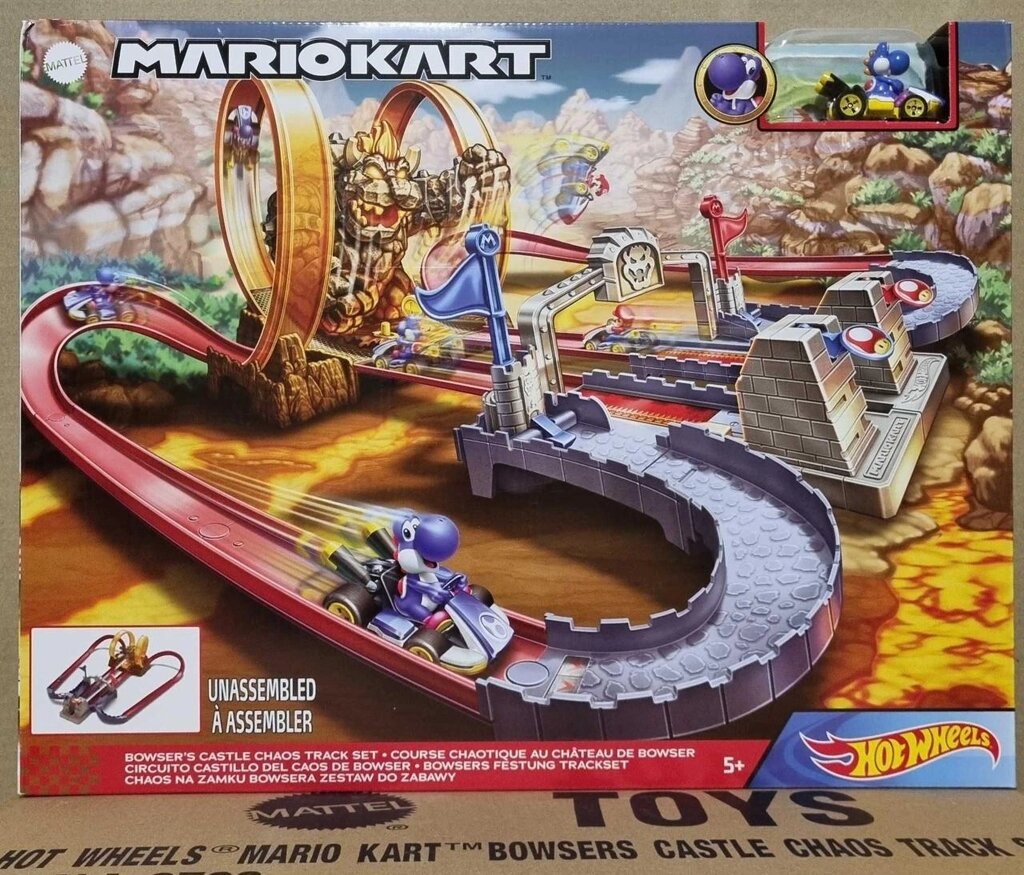 Трек Хот Вілс Маріо Карт. Hot Wheels Mario Kart Bowser’s Castle. Марио від компанії Artiv - Інтернет-магазин - фото 1