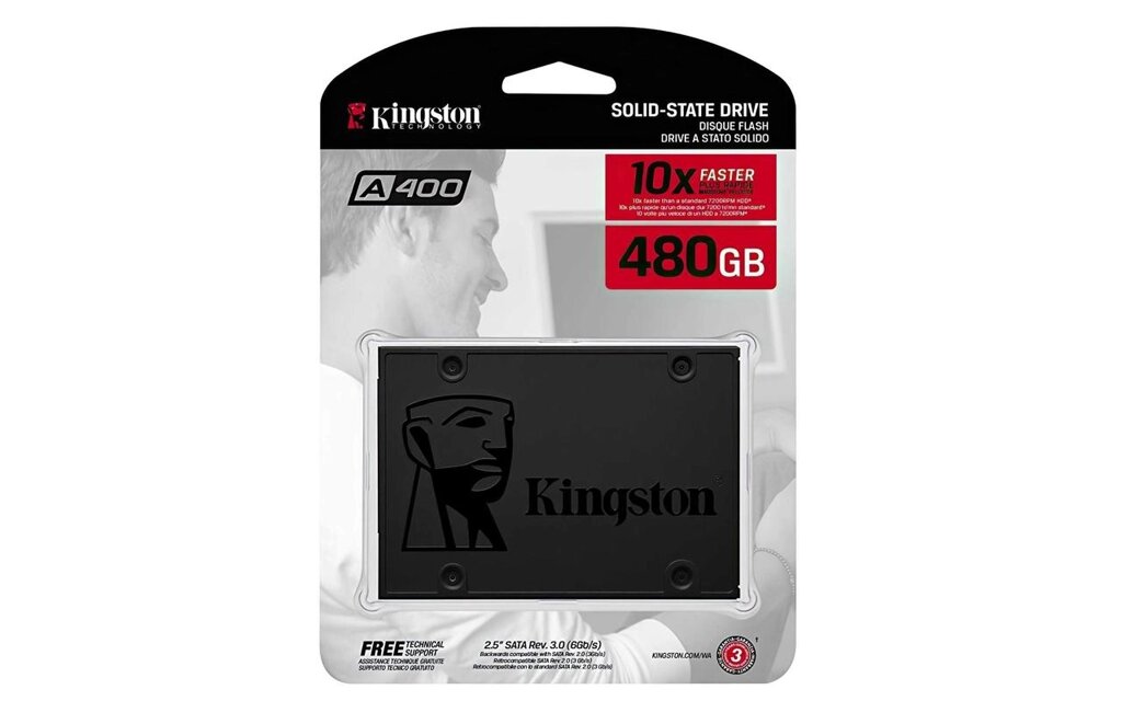 Твердотільний накопичувач 2.5 480Gb Kingston A400 SATA3. SSD від компанії Artiv - Інтернет-магазин - фото 1