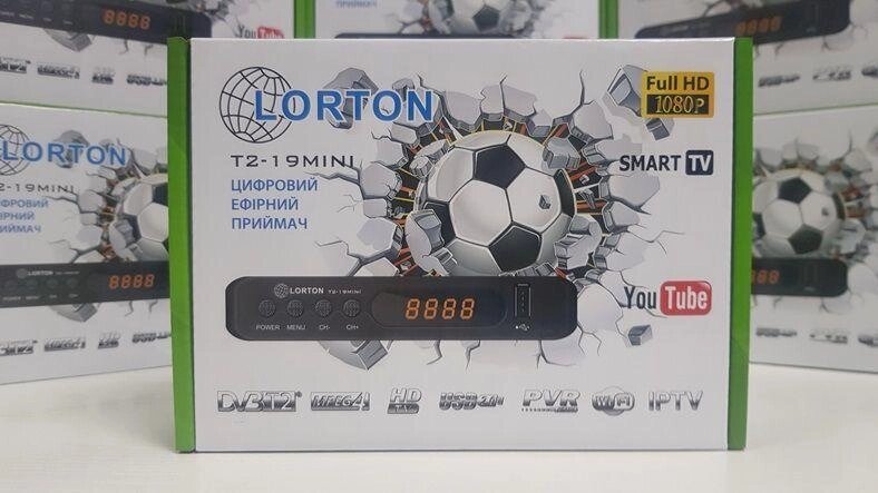 Тюнер Т2 приймач приставка Т2 DVB-T2 LORTON T2-19 HD MINI 12V DVB-T2 від компанії Artiv - Інтернет-магазин - фото 1