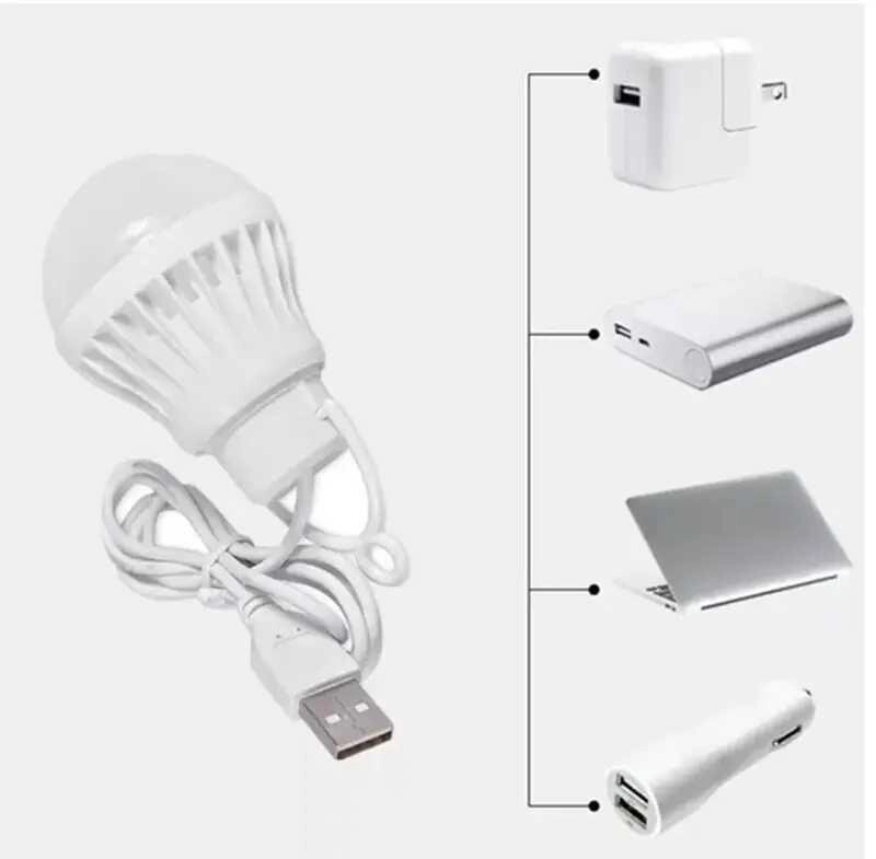 USB-лампочка ліхтар, світлодіодна LED-лампа від USB з кабелем 1 м від компанії Artiv - Інтернет-магазин - фото 1