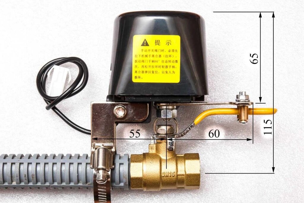 Важільний електропривод кульового крана актуатор DC 12 V для DN15/DN2 від компанії Artiv - Інтернет-магазин - фото 1