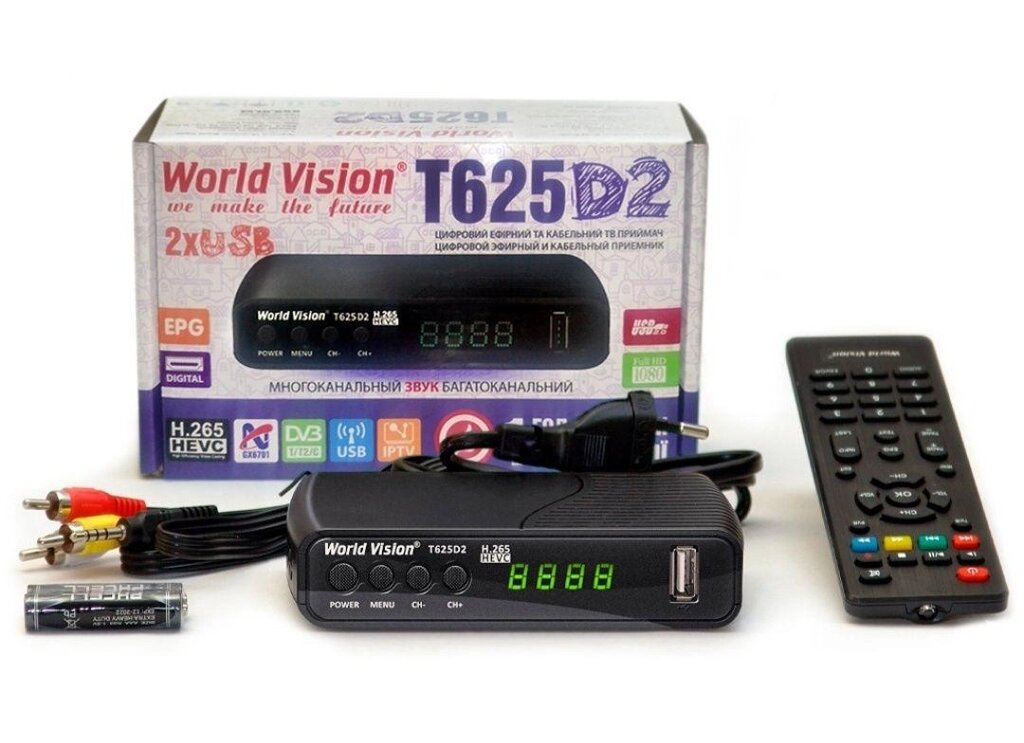 World Vision T625D2 DVB-T2(43781) від компанії Artiv - Інтернет-магазин - фото 1