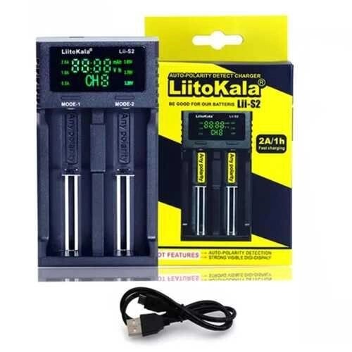 Зарядний пристрій LiitoKala Lii-S2 для 2x акумуляторів 18650 та ін. від компанії Artiv - Інтернет-магазин - фото 1