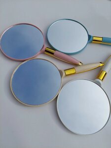 Дзеркало з ручкою косметичне кругле різні кольори дзеркало купити