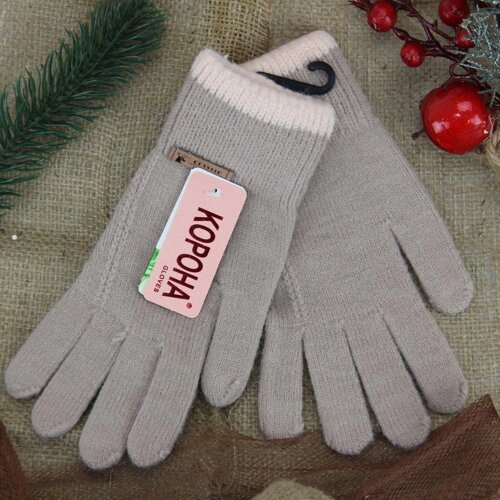 Жіночі рукавички вовняні з начосом осінь-зима розмір М код 17047