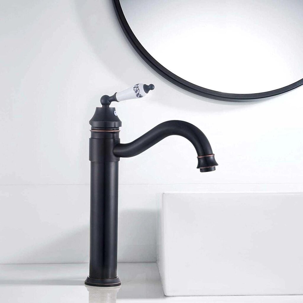 Змішувач для ванної кімнати чорний обертання на 360 латунний від компанії Artiv - Інтернет-магазин - фото 1