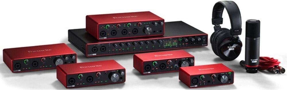 Звукова карта Focusrite Scarlett Solo, 2i2, 4i4, 8i6, 18i8,18i20 3Gen від компанії Artiv - Інтернет-магазин - фото 1