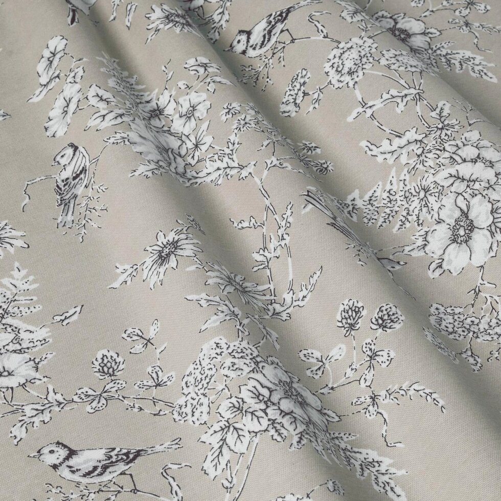 Декоративна тканина квіти сакура бежеві Туреччина 87992v5 ##от компании## Салон штор Arsian Textile - ##фото## 1