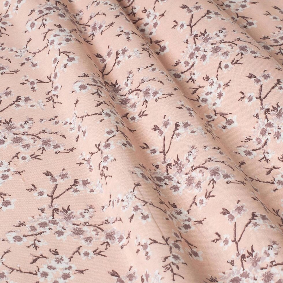 Декоративна тканина квіти сакура рожеві Туреччина 88000v11 ##от компании## Салон штор Arsian Textile - ##фото## 1