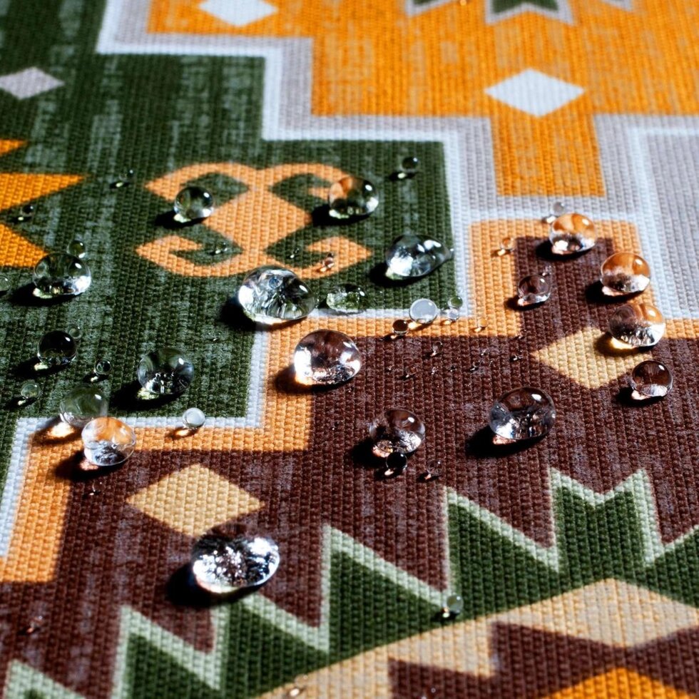 Декоративна тканина мозаїка жовта з зеленим тефлон Туреччина 88275v9 ##от компании## Салон штор Arsian Textile - ##фото## 1