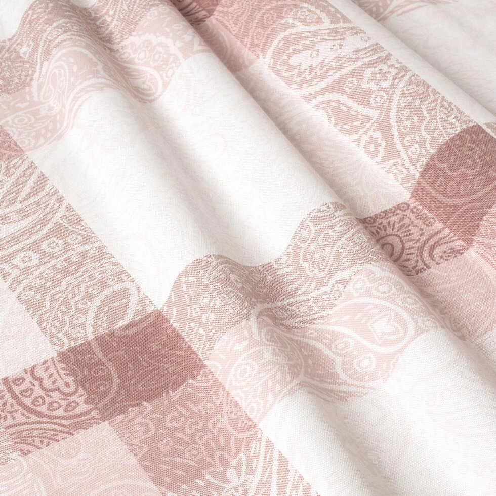 Декоративна тканина рожева велика клітинка вензель Туреччина 87984v10 ##от компании## Салон штор Arsian Textile - ##фото## 1