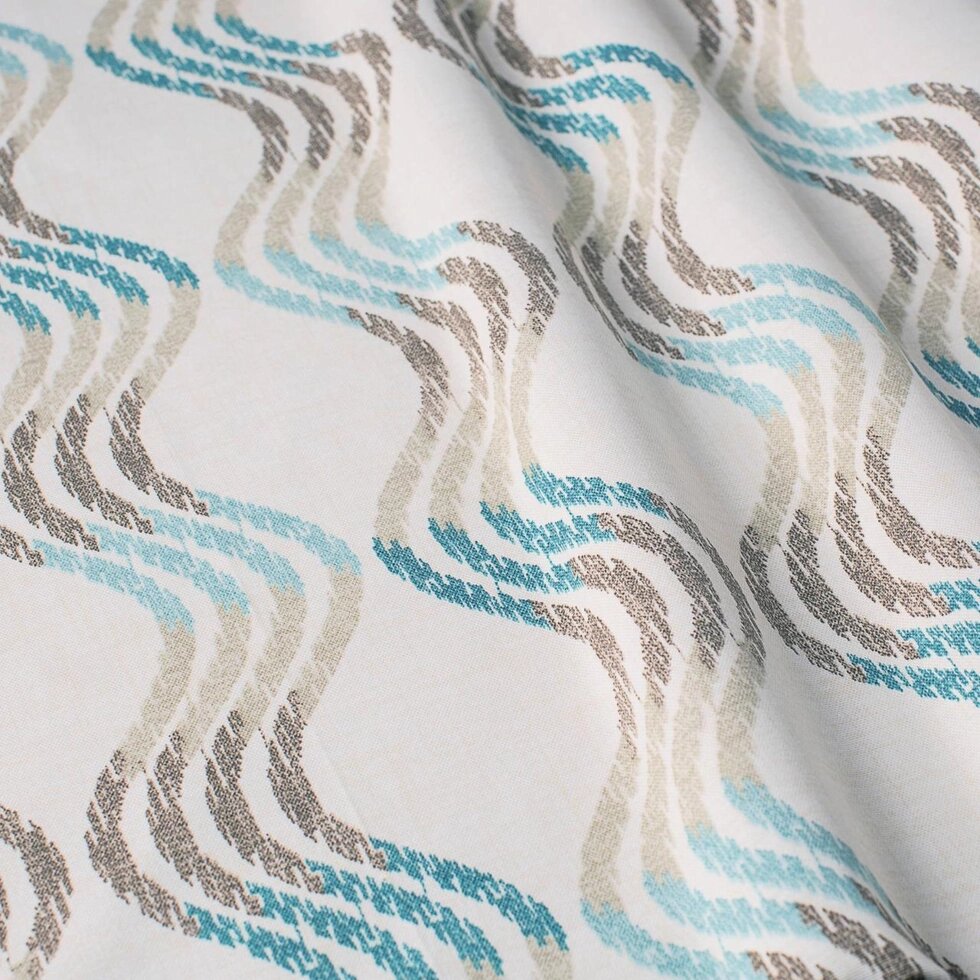 Декоративна тканина синьо-блакитна хвиля Туреччина 87963v2 від компанії Салон штор Arsian Textile - фото 1