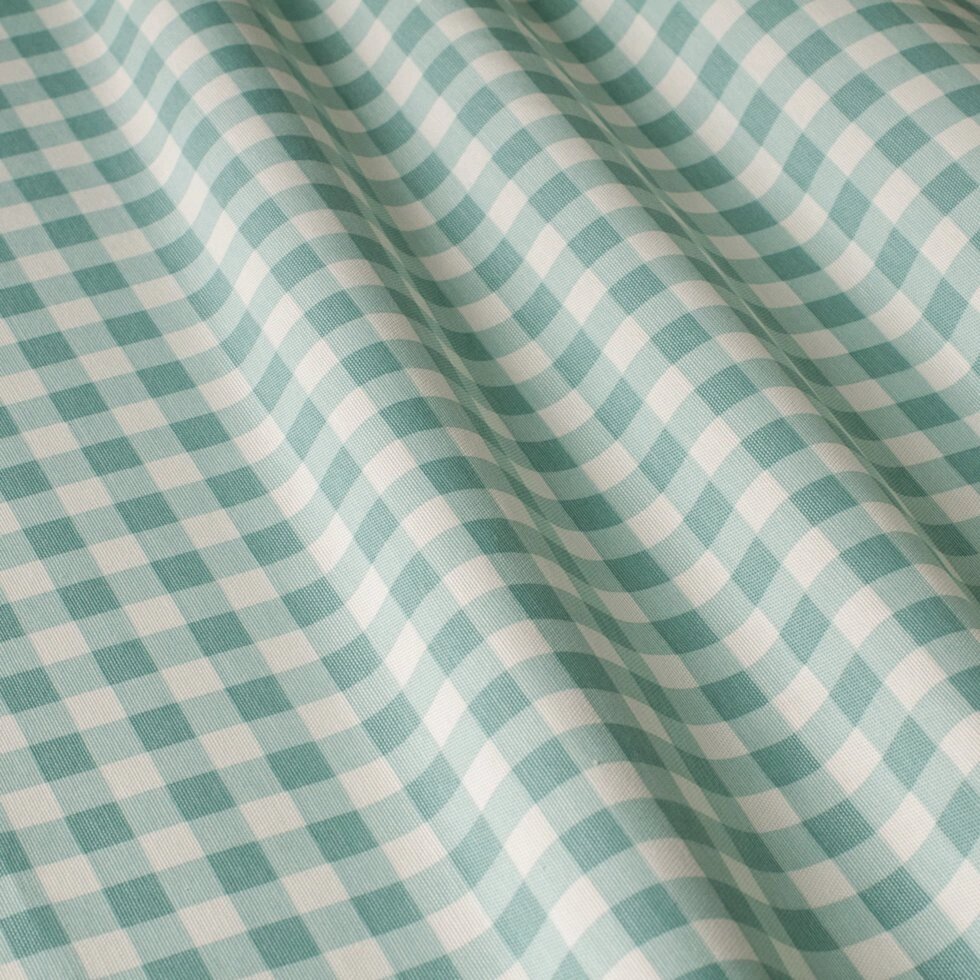 Декоративна тканина в дрібну клітку біло-зеленого кольору від компанії Салон штор Arsian Textile - фото 1
