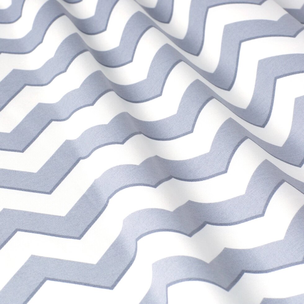 Декоративна тканина в сірий зигзаг Туреччина 85712v21 від компанії Салон штор Arsian Textile - фото 1