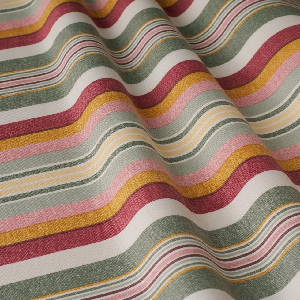 Декоративна тканина в смужку сіро-жовтого кольору Туреччина від компанії Салон штор Arsian Textile - фото 1