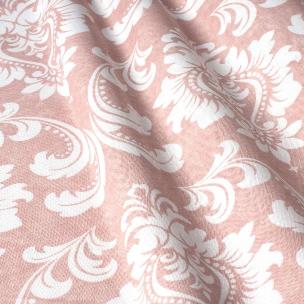 Декоративна тканина вензель рожевий з тефлоновим просоченням Туреччина 87837v3 ##от компании## Салон штор Arsian Textile - ##фото## 1