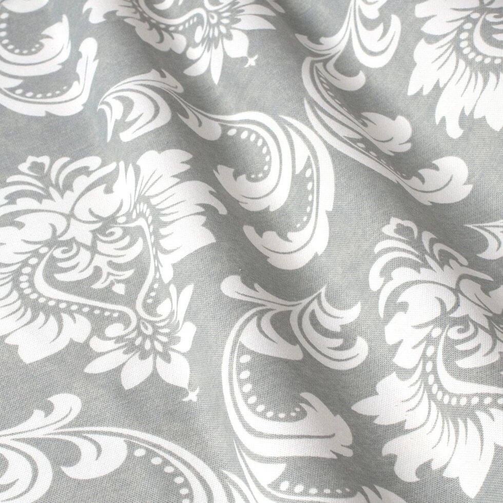Декоративна тканина вензель сірий з тефлоновим просоченням Туреччина 87840v5 ##от компании## Салон штор Arsian Textile - ##фото## 1