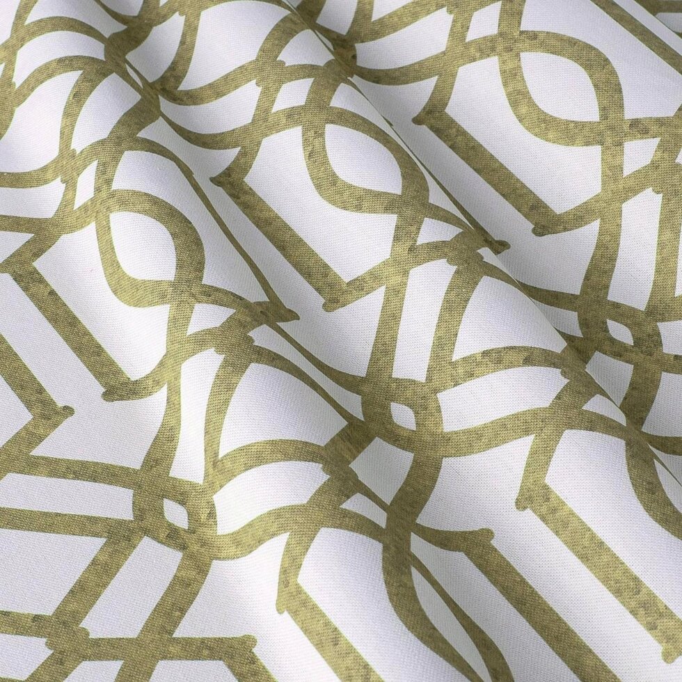 Декоративна тканина золотий візерунок на білому тлі бавовна 280см 84665v2 ##от компании## Салон штор Arsian Textile - ##фото## 1