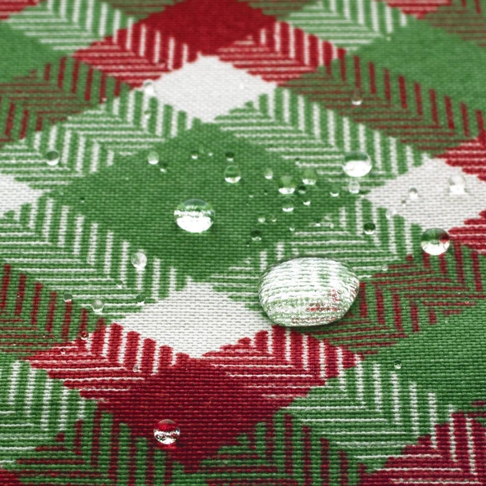 Декоративная ткань клетка шотландка зеленая с красным Турция 180см 88307v4 ##от компании## Салон штор Arsian Textile - ##фото## 1