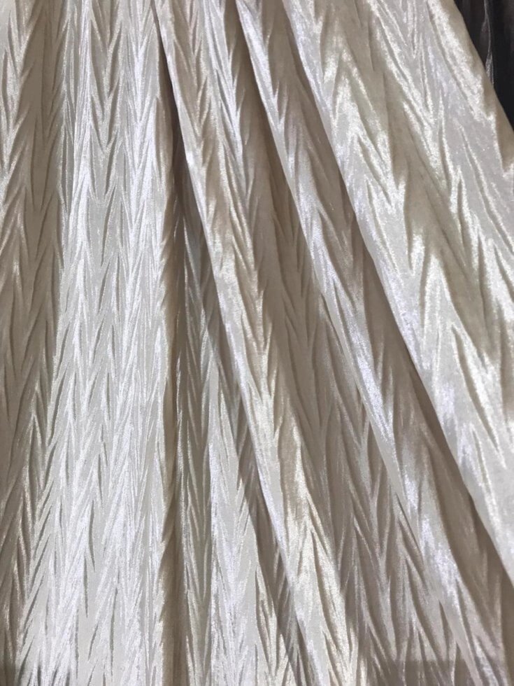 Оксамит-жатка світло золотого кольору для портьєр у вітальні, залі від компанії Салон штор Arsian Textile - фото 1