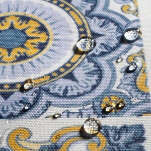 Декоративна тканина плитка синя 20286v1 180см в Хмельницкой области от компании Салон штор Arsian Textile