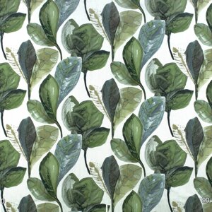 Декоративна тканина листя великі оливкового кольору акварель Іспанія 280см 88094v4 в Хмельницкой области от компании Салон штор Arsian Textile