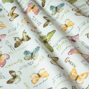 Декоративна тканина метелики кольорові пастель Туреччина 87982v16 в Хмельницкой области от компании Салон штор Arsian Textile