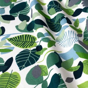 Декоративна тканина зелене листя з тефлоновим просоченням Туреччина 87858v1