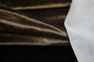 Ткань для штор бархат цвет чёрный шоколад с блеском в гостиную, в спальню в Хмельницкой области от компании Салон штор Arsian Textile