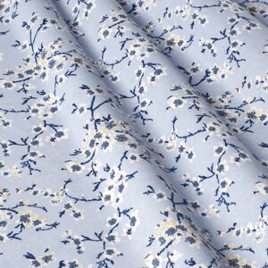 Декоративна тканина квіти сакура сині Туреччина 88003v14 в Хмельницкой области от компании Салон штор Arsian Textile
