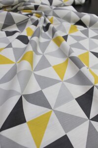 Шторы с тефлоновой пропиткой серо-желтая мозаика в Хмельницкой области от компании Салон штор Arsian Textile