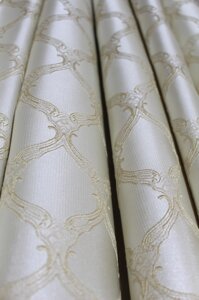 Ткань для штор в гостину, спальню молочного оттенка с легким узором. Турция в Хмельницкой области от компании Салон штор Arsian Textile