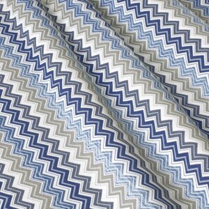 Декоративна тканина зигзаги Міссоні блакитні білі Туреччина 88004v2 в Хмельницкой области от компании Салон штор Arsian Textile